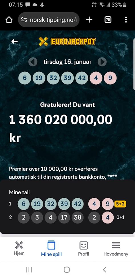 resultat eurojackpot i kveld.